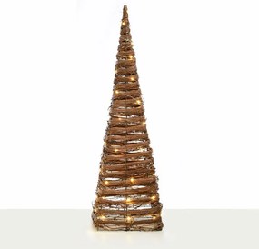 Χριστουγεννιάτικο Δεντράκι Με 50 Led Aca Cone Tree Rattan Natural X11501120