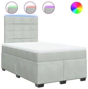 ΚΡΕΒΑΤΙ BOXSPRING ΜΕ ΣΤΡΩΜΑ ΑΝΟΙΧΤΟ ΓΚΡΙ 120X200 ΕΚ. ΒΕΛΟΥΔΙΝΟ 3293182