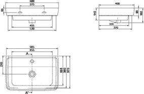 Terra 60 MDF - Σετ Επίπλου Μπάνιου (60x40) - 307, Μόνο Βάση