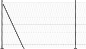 vidaXL Στύλος Περιφράξεων Γκρι 10 x 1,5 μ. (36 χιλ. δίχτυ)