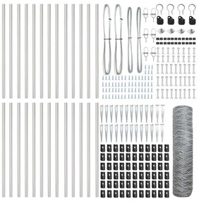 vidaXL Στύλος Περιφράξεων Ασημί 50 x 0,5 m (36 mm πλέγμα) Ατσάλι