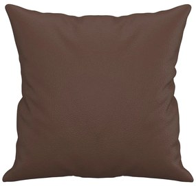 vidaXL Μαξιλάρια Διακοσμητικά 2 τεμ. Καφέ 40 x 40 εκ. Συνθετικό Δέρμα