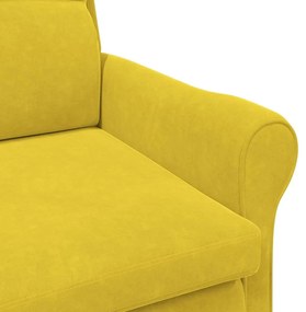 vidaXL Πολυθρόνα Κίτρινο 76 x 94 x 102 εκ. Βελούδο