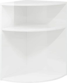 vidaXL End Table Υψηλής γυαλάδας λευκό 39,7 x 39,7 x 60 εκ