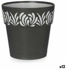 Αυτοποτιστικη Γλάστρα Stefanplast Gaia Ανθρακί Πλαστική ύλη 15 x 15 x 15 cm (12 Μονάδες)