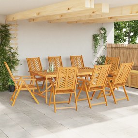 vidaXL Καρέκλα Ανακλινόμενη 8 pcs Καφέ 57 x 71 x 90cm ξύλο