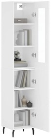 vidaXL Ντουλάπι Λευκό 34,5 x 34 x 180 εκ. από Επεξεργασμένο Ξύλο