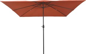 vidaXL Ομπρέλα Κήπου Τερακότα 295 x 295 x 245 εκ