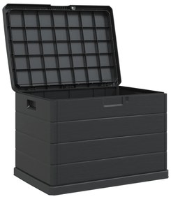 vidaXL Κουτί Αποθήκευσης Κήπου - Ανθρακί, 77.5 x 54.5 x 53 εκ, Πλαστικό, 170 Λ