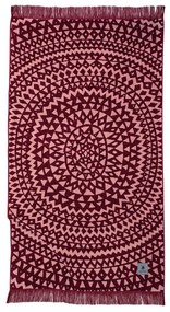 Πετσέτα Θαλάσσης 3771 Ecru-Bordo Greenwich Polo Club Θαλάσσης 90x180cm 100% Cotton