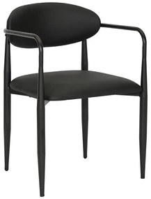 Καρέκλα Πολυθρόνα Kalone pu σε μαύρη απόχρωση 56x55x78εκ 2αδα 56x55x78 εκ.