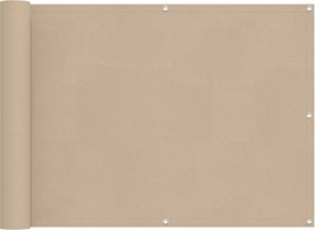 vidaXL Οθόνη Μπαλκονιού Μπεζ 75 x 200 cm