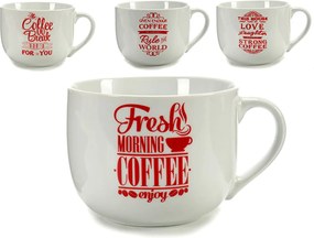 Kopp Coffee Πορσελάνη Κόκκινο Λευκό 500 ml 24 Μονάδες