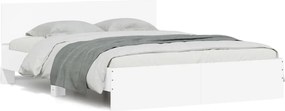 vidaXL Πλαίσιο Κρεβατιού με Κεφαλάρι Λευκό 150 x 200 εκ