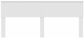 vidaXL Κεφαλάρι με κεφαλάρι Λευκό 200 cm Επεξεργασμένο ξύλο