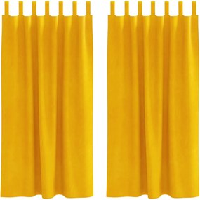 vidaXL Κουρτίνες συσκότισης 2 pcs Χαμομηλί κίτρινο 140 x 175 cm