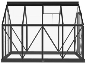 Θερμοκήπιο Γυάλινο Ανθρακί 155 x 200,5 x 191 εκ. από Αλουμίνιο - Ανθρακί