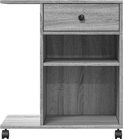 vidaXL Βάση Εκτυπωτή με Ρόδες Γκρι Sonoma 60x40x68,5 εκ.