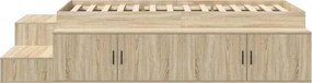 vidaXL Κρεβάτι με αποθηκευτικό χώρο Δρύς Sonoma 75 cm
