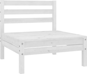 vidaXL Σαλόνι Κήπου Σετ 9 Τεμαχίων Λευκό από Μασίφ Ξύλο Πεύκου