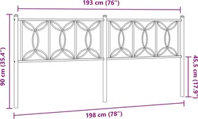 vidaXL Ανταλλακτικό κεφαλάρι Λευκό 193 εκ. Μεταλλικό