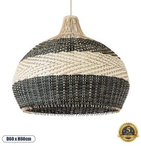 Boho Κρεμαστό Φωτιστικό Οροφής Μονόφωτο 01947 GloboStar-1947-Μπεζ 1947