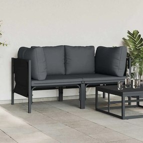 vidaXL Εξωτερικά Έπιπλα 2 Τεμάχιο Ανθρακί 80 x 80 x 71 cm Ατσάλι