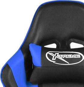 vidaXL Καρέκλα Gaming Περιστρεφόμενη Μπλε PVC