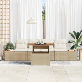 vidaXL Σέτ φαγητού για κήπο 5 pcs Μπεζ, Κρέμα 100 x 55 x 73 εκ