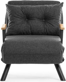 Πολυθρόνα-Κρεβάτι Σκούρο Γκρι SANDO SINGLE 78x67x78
