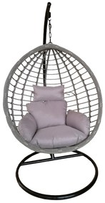Κρεμαστή Κούνια Φωλιά Grey Nest Γκρι/Μαύρο 100x65x110cm