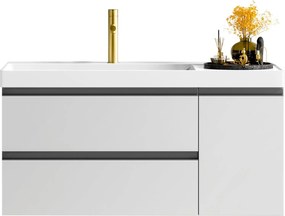 Martin Saron 100 Light Grey Plywood - Βαση Επιπλου με Νιπτήρα