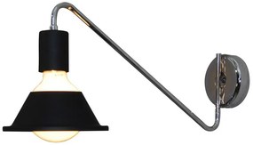Απλίκα Φωτιστικό Τοίχου 1xE27 G95 LED Περιστρεφόμενος Βραχίονας Emily Homelighting-77-3768-Χρώμιο 77-3768