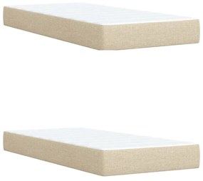 ΚΡΕΒΑΤΙ BOXSPRING ΜΕ ΣΤΡΩΜΑ ΚΡΕΜ 200X200 ΕΚ. ΥΦΑΣΜΑΤΙΝΟ 3285503