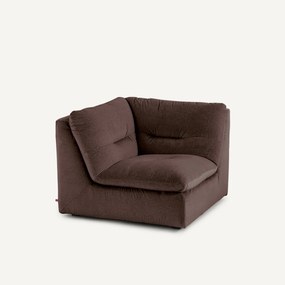 Γωνιακή πολυθρόνα σύνθεσης 90° από λινό βελούδο, GIULIANO