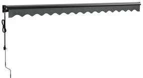 vidaXL Τέντα Πτυσσόμενη Αυτόματη Ανθρακί 4,5 x 3 μ.