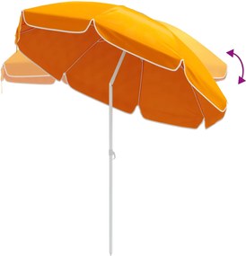 vidaXL Ομπρέλα Κήπου 240 cm 170T πολυεστέρας Πορτοκαλί
