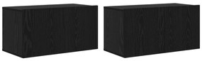 vidaXL Σετ επίπλου τηλεόρασης 8 pcs Μαύρη δρυς 60 x 30 x 30.5 εκ.