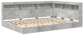 vidaXL Βιβλιοθήκη Κρεβατιού 2 pcs Γκρι σκυροδέματος 140 x 200 cm