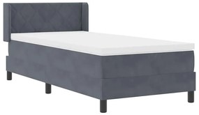 vidaXL Κρεβάτι με Ελατήρια και Στρώμα Μαύρο 100x200 εκ. Βελούδο