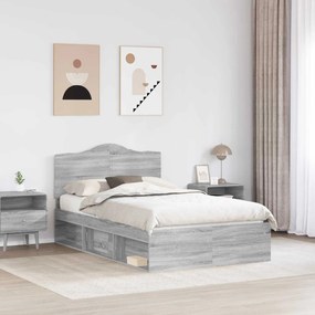 VidaXL Σκελετός Κρεβατιού Γκρι Sonoma 120 x 190 cm