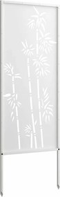 vidaXL Οθόνη Ιδιωτικότητας Κήπου Floral Λευκό 50 x 140 εκ