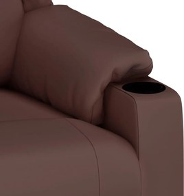 vidaXL Πολυθρόνα Ανακλινόμενη Καφέ από Συνθετικό Δέρμα