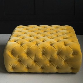 Stewehome τετράγωνο Chester Pouf (Chick Yellow) 90x90 cm