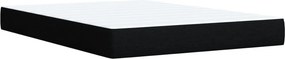 vidaXL Κρεβάτι Boxspring με Στρώμα Μαύρο 160x200 εκ. Υφασμάτινο