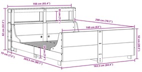 ΣΚΕΛΕΤΟΣ ΚΡΕΒ. ΧΩΡΙΣ ΣΤΡΩΜΑ ΚΑΦΕ ΚΕΡΙΟΥ 160X200 ΕΚ ΜΑΣΙΦ ΠΕΥΚΟ 3306455