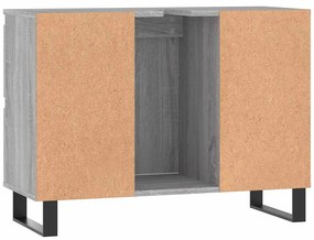 vidaXL Ντουλάπι Μπάνιου Γκρι Sonoma 80 x 33 x 60 εκ. από Επεξεργ. Ξύλο