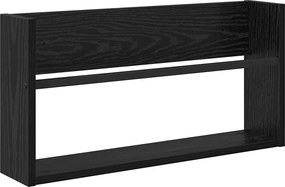 vidaXL Ράφι Περιοδικών με ράφι 2 pcs Μαύρη Οξυά 60 x 12 x 30 εκ