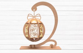 Σετ των 2 Intra απο ξύλο plywood 3mm-4mm πάχος Χριστουγεννιάτικα δώρα Φανάρι με βάση Δίασταση 30x20 cm INTRAFABR-109860415