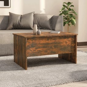 vidaXL Τραπεζάκι Σαλονιού Καπνιστή Δρυς 80x50x42,5εκ. Επεξεργασμ. Ξύλο
